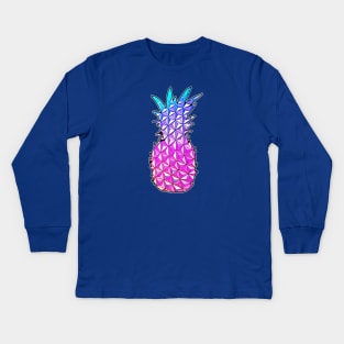 Pineapple Spaceship Earth Kids Long Sleeve T-Shirt